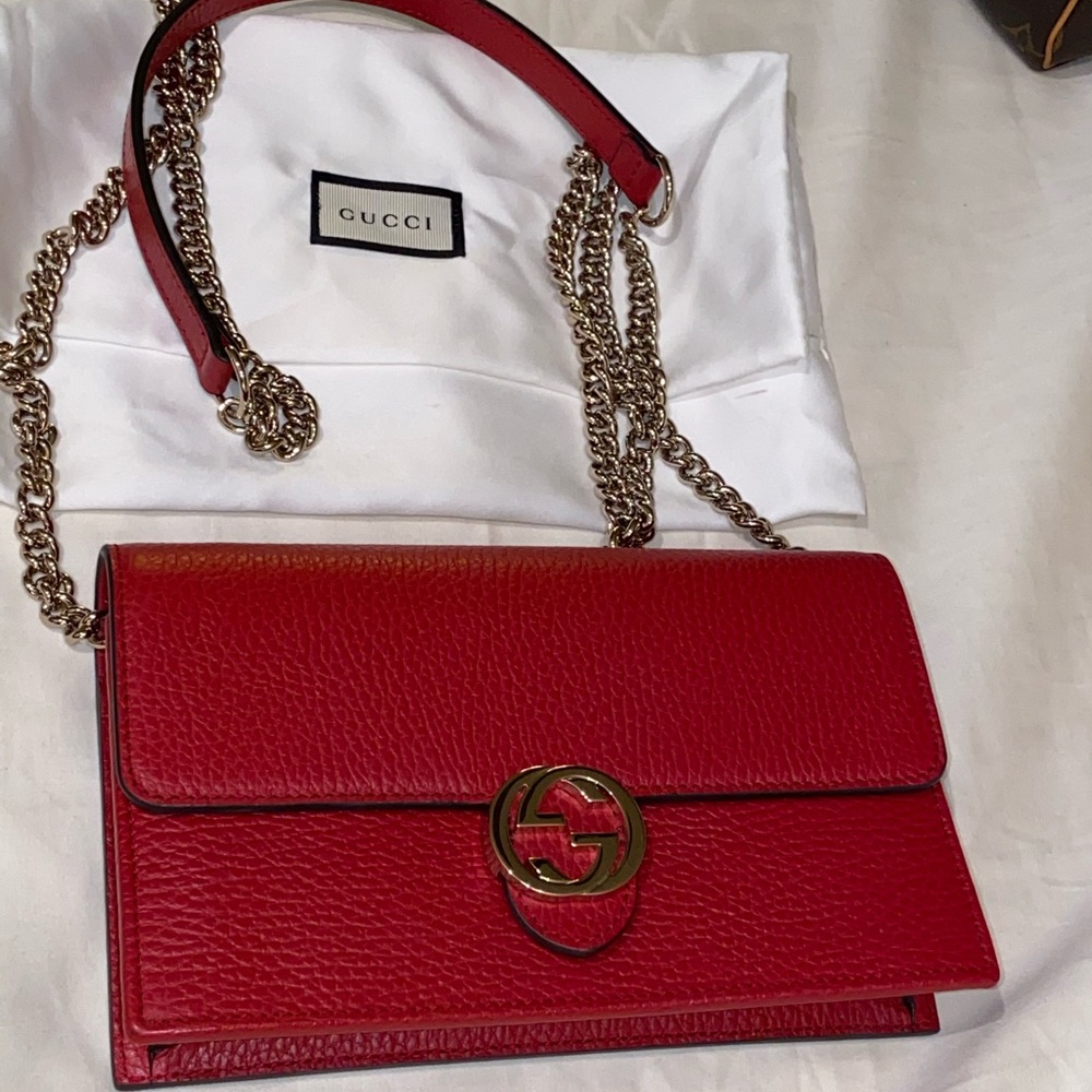 Gucci Interlocking GG crossbody clutch woc new bag